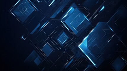 abstract dark blue textured of geometric shapes with light hexagon line. modern luxury futuristic ba