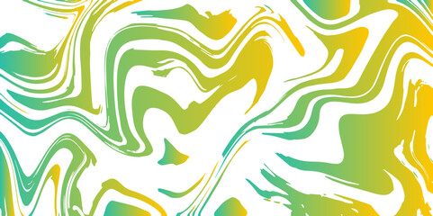 Aufkleber - Abstract Green Liquefy wallpaper art design. Green and White wavy background. Marbleized Stripes With marble ink texture. Splash of paint. Colorful liquid. liquid dynamic swirl texture in Green and wh
