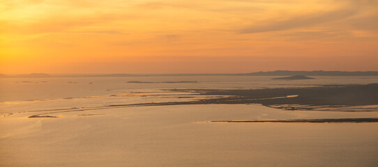 Wall Mural - beautiful sky over the ionian sea in greece during sunset