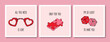 © Anastasiya Stoma - Hand drawn greeting cards set of Valentines Day and Love with typography. Vintage design with romantic elements and stickers. Vector doodle concept for print, banner, invitation, poster, flyer.