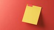 © AI - A sticky note with a simple design and pattern on a solid red background