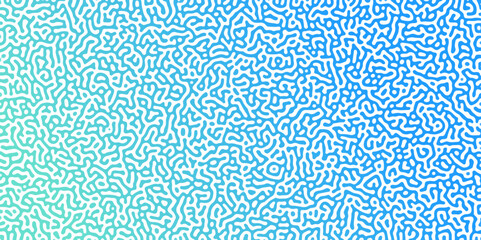 Poster - Turing Abstract Pattern, suitable for any business. White and blue color diffusion reaction seamless pattern.An abstract Reaction-diffusion or Turing pattern formation, coral reef, natural texture,	