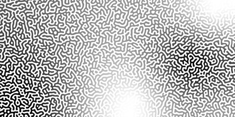 Poster - Abstract Reaction-diffusion or Turing pattern natural texture in coral grey and white colour scheme. Linear design with biological shapes. Organic lines in memphis. abstract turing organic wallpape	