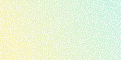 Poster - Abstract Reaction-diffusion or Turing pattern natural texture in coral green gradient colour scheme. Linear design with biological shapes. Organic lines in memphis. abstract turing organic wallpaper.	