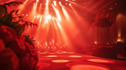 Aufkleber - Annual meeting red atmosphere background, festive.