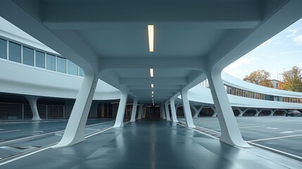 Aufkleber - Modern parking building.