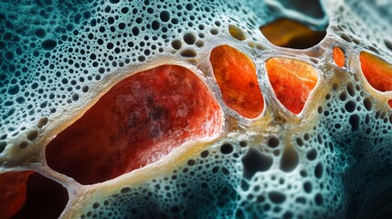 Wall Mural - exploring the intricate patterns of artificial cellular structures. a stunning visual representation