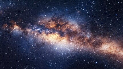 Wall Mural - Stunning Galaxy Spiral with Bright Stars and Cosmic Dust Background