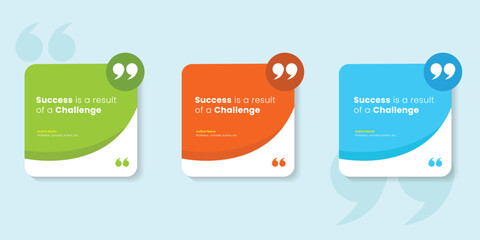 set bubble testimonial banner, quote, infographic. social media post template designs for quotes. em