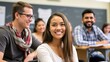 © SimpleDesignStudio - Happy Students in Classroom Learning Environment, Perfect for Educational Marketing and School Promotions