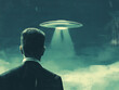 © Muhamad - Man Witnessing UFO, Mysterious Encounter, Alien Contact, Space Exploration