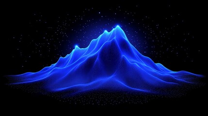 Wall Mural - A 3D render showcases an abstract, bright, and glittering blue background with a soft out-of-focus effect.