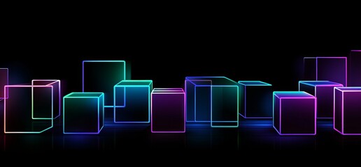 Wall Mural - abstract background with squares