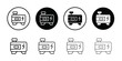 © Hindi - Portable power generator icon Outline vector for web ui