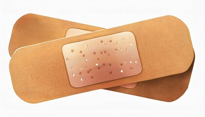 adhesive bandage on white background