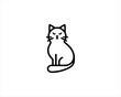© Mamun360 - Minimalist Cat line art logo design icon vector illustration. Animal logotype concept. Cat Outline logo.