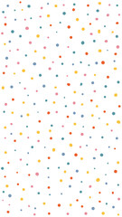 Wall Mural - abstract dots hand drawn y2k naive vertical seamless pattern. vector organic colorful doodle circle 