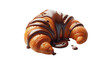 © Dn Uttam - A croissant with melted and spilled chocolate filling, fast food, isolated on transparent background