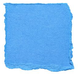 Wall Mural - isolated cut out torn piece of blank blue paper note cardboard with texture and copy space for text,