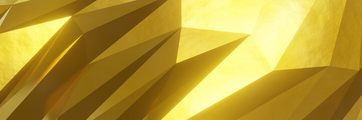 Poster - Abstract gold background. Lowpoly Gold