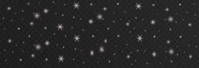 Wall Mural - vector space stars png. glowing stars on transparent background. space star background.