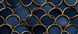 © meta - Navy Blue and Gold Abstract Circles Background