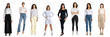 © master1305 - Group of different, multiethnic women in different clothes, standing isolated on transparent background. Concept of lifestyle, fashion, diversity, human rights, beauty, equality