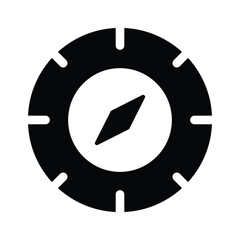 Poster - Compass icon design in trendy style