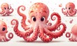 © Mark - Lone octopus tentacles, kraken tactile organs, submerged animal antennae or feelers. Fantasy cephalopod limbs or legs, Cthulhu tactile organs. Contemporary cartoon symbol.