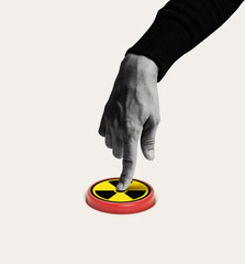 The dictator presses the red button, starting a nuclear war.