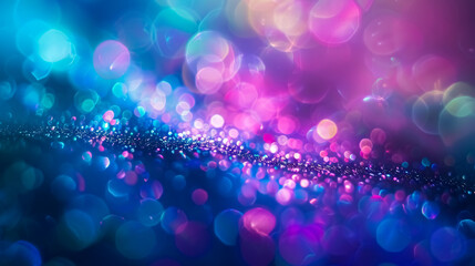Wall Mural - neon blur glow: color light overlay with disco illumination. defocused blue, pink, red, and ultravio