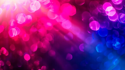 Wall Mural - neon blur glow: color light overlay with disco illumination. defocused blue, pink, red, and ultravio