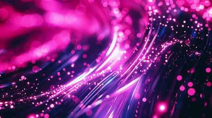Wall Mural - neon magenta abstract background: bright neon magenta background with abstract black sparkles and fu