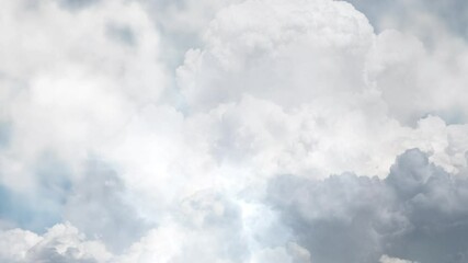 Wall Mural - aerial view of cumulonimbus clouds in the stormy sky