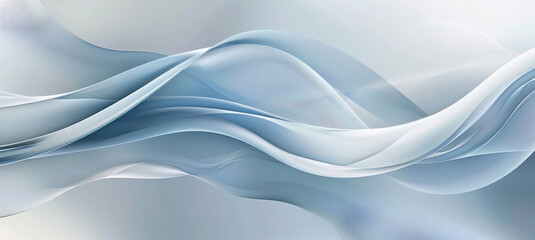 Canvas Print - blue curve wave abstract rippled flowing liquid dynamic gradient minimal futuristic modern white bac