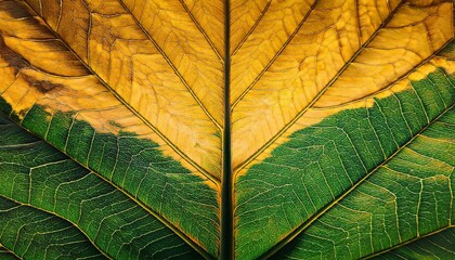 green and yellow leaf background. сlose up of leaf texture