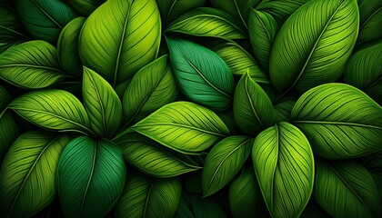 Green leaves texture background. Natural background and wallpaper
