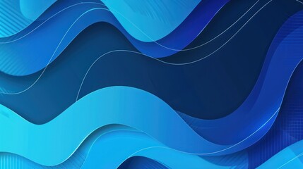 Wall Mural - abstract blue waves background