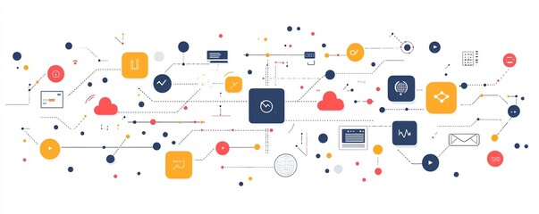 Aufkleber - Cloud computing concept with API management