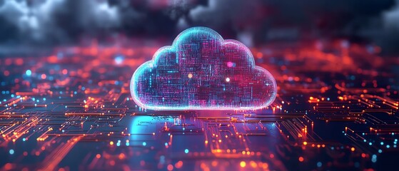 Digital artwork of cloud computing and API management