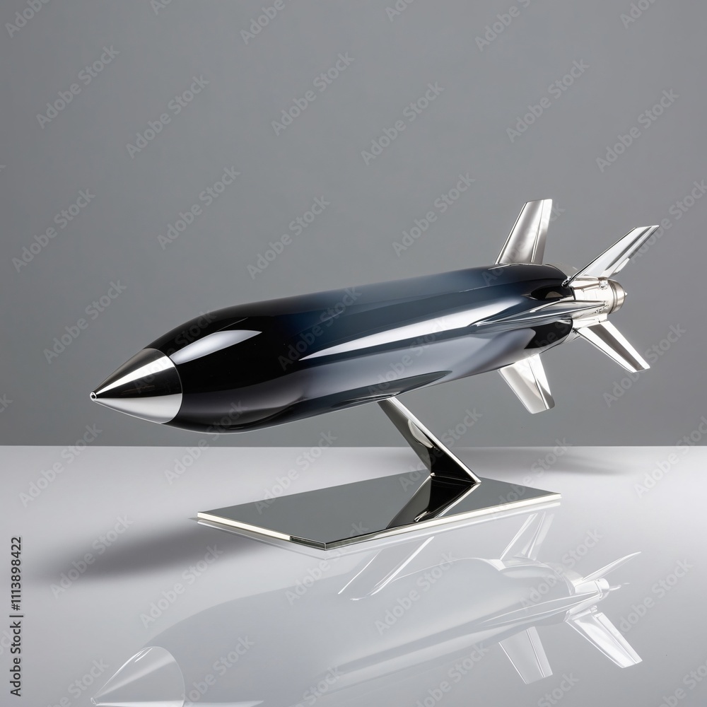Foto de Stock Glass sculpture of Portable Anti-Aircraft Missile weapon ...