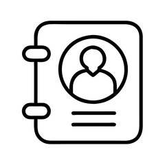 Personal profile icon representing a user account in websites and mobile applications