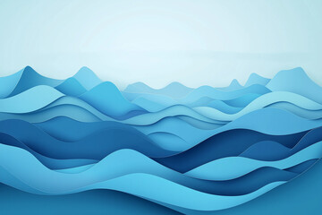 Wall Mural - abstract background forming blue landscape