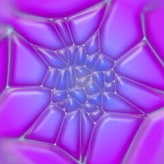 Aufkleber - Abstract digital illustration of fractal crystal colorful pattern. Fascinating microscopic world of crystalline structures. 3d rendering