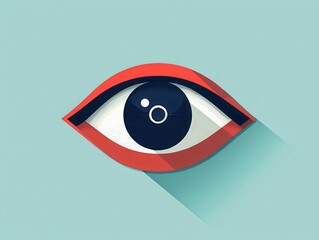 Eye Illustration on Blue Background