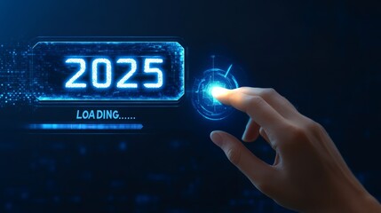 2025: Loading the Future - A Futuristic Digital Countdown
