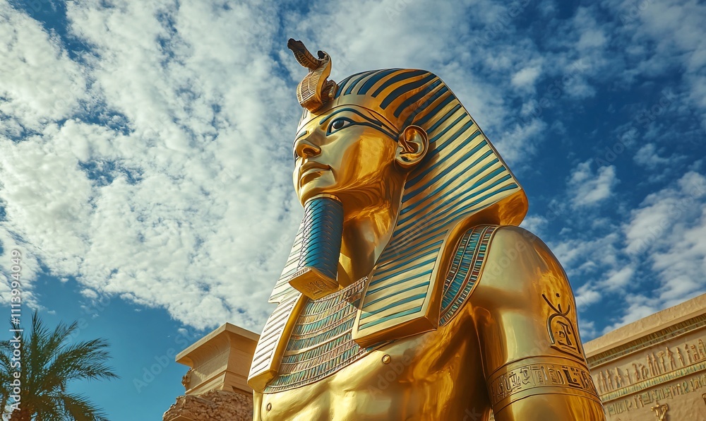 The Great Sphinx of Giza, an ancient limestone statue with a lion’s ...