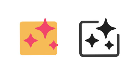 ai generate tool ui software element icon vector simple graphic design set, enhance improve edit ima