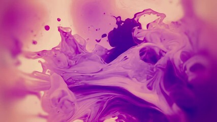 Fototapete - An abstract composition in which flowing shapes of purple clouds blend together smoothly. The movement is reminiscent of flowing ink