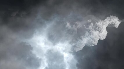 Wall Mural - lightning bolt in the rainstorm in cumulonimbus clouds.